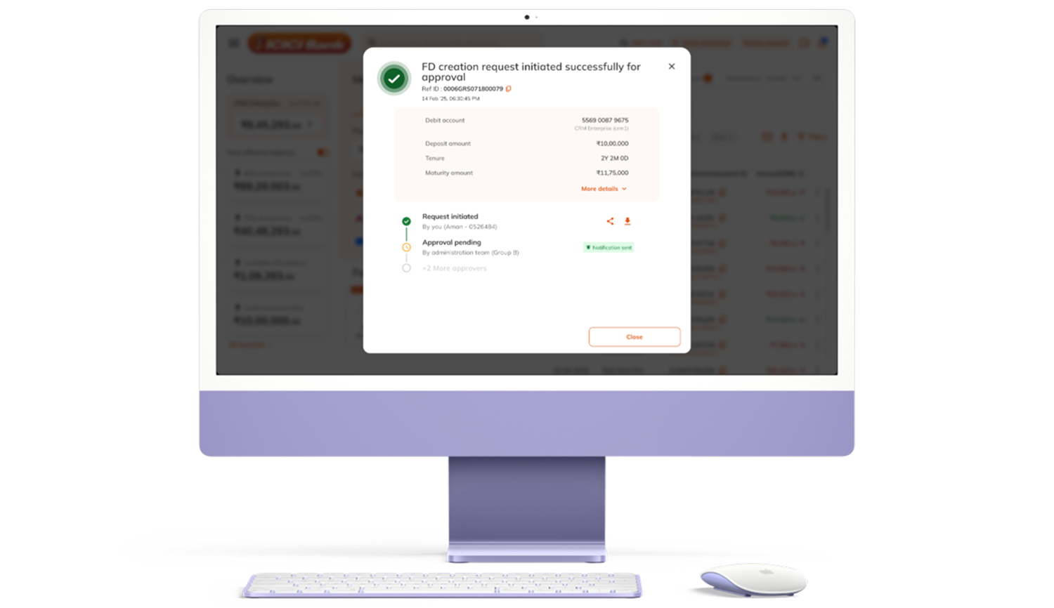 Corporate internet banking module detail